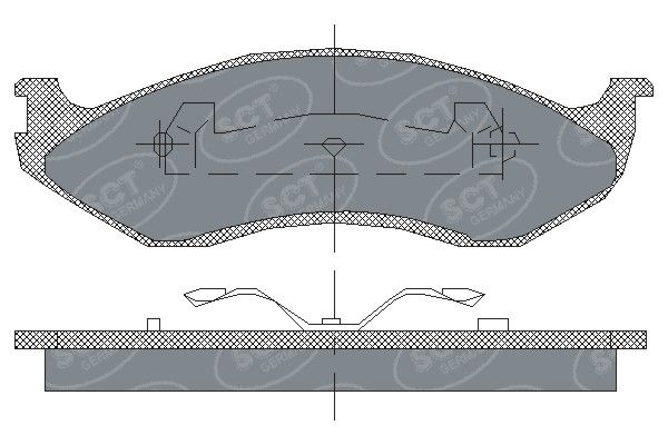 SCT GERMANY Комплект тормозных колодок, дисковый тормоз SP 181 PR